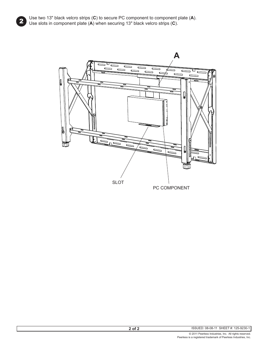 Peerless-AV DS-ACC770 - Installation User Manual | Page 2 / 2