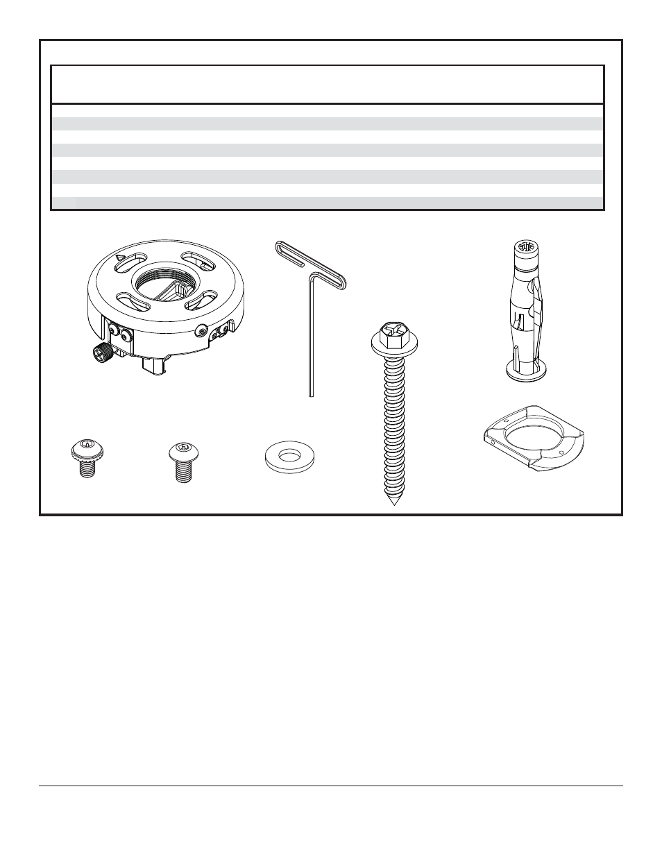 Parts list | Peerless-AV PRS-1S - Installation User Manual | Page 3 / 13