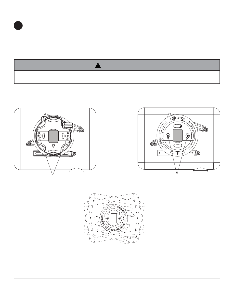 Warning, Projector alignment 9, Fi g. 9.1 | Fi g. 9.2 | Peerless-AV EXC-W - Installation User Manual | Page 11 / 11