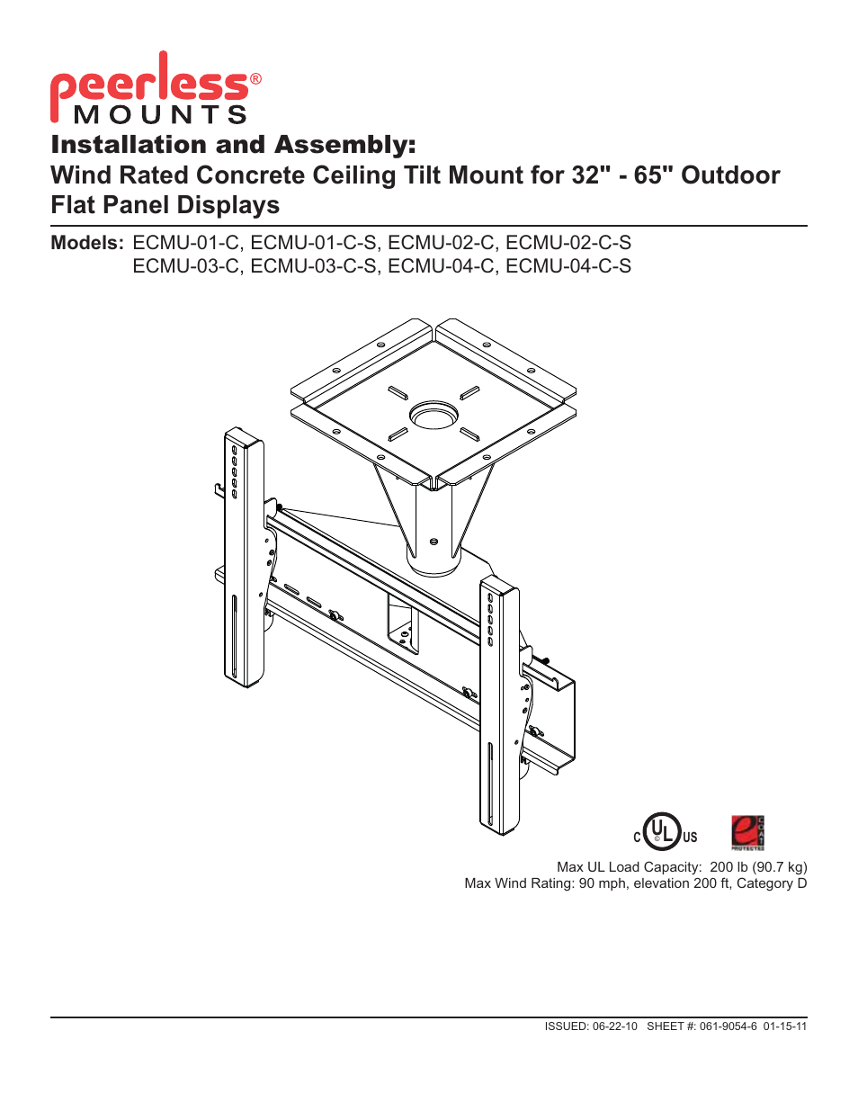 Peerless-AV ECMU-04-C-S - Installation User Manual | 32 pages