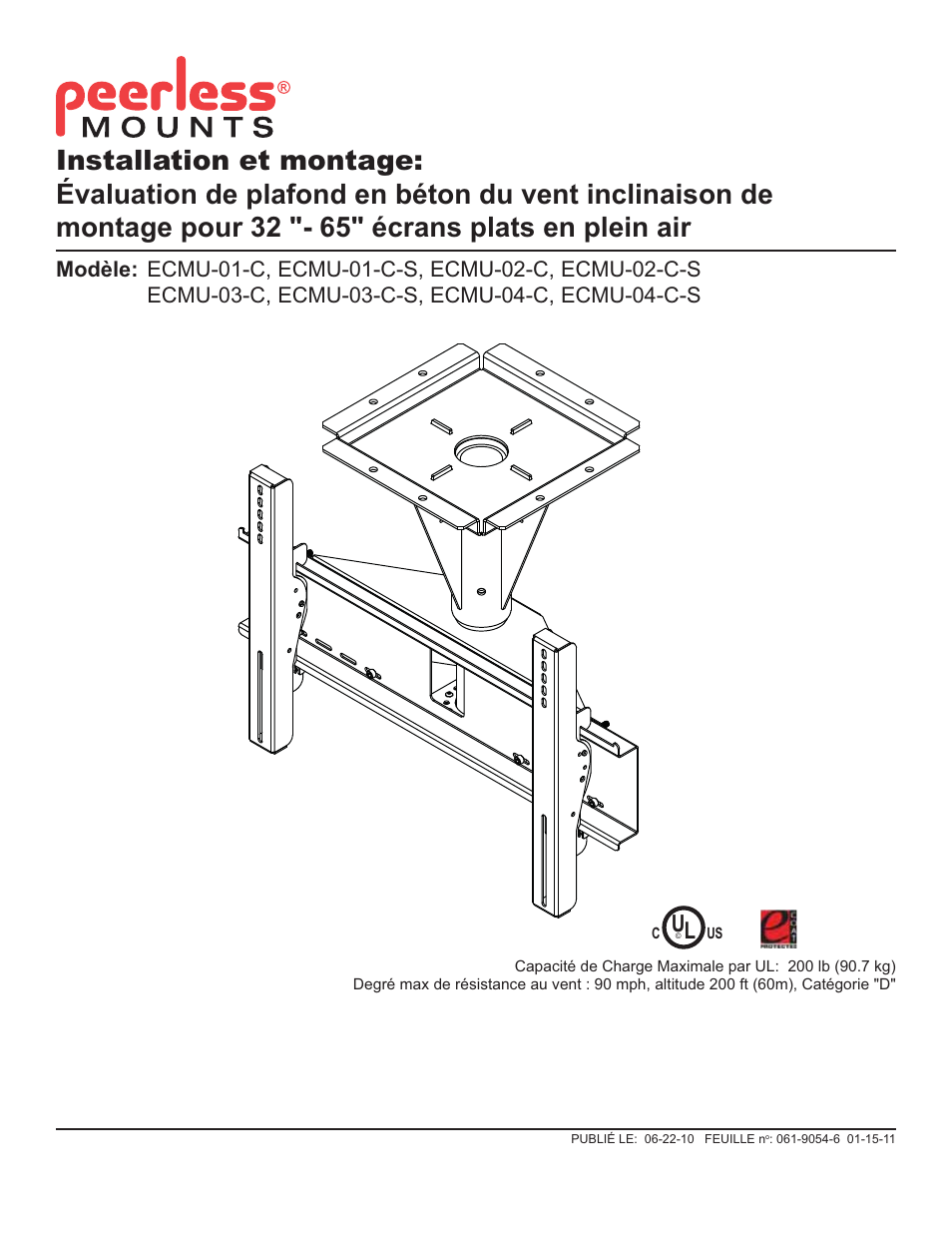 Peerless-AV ECMU-04-C-S - Installation User Manual | Page 15 / 32