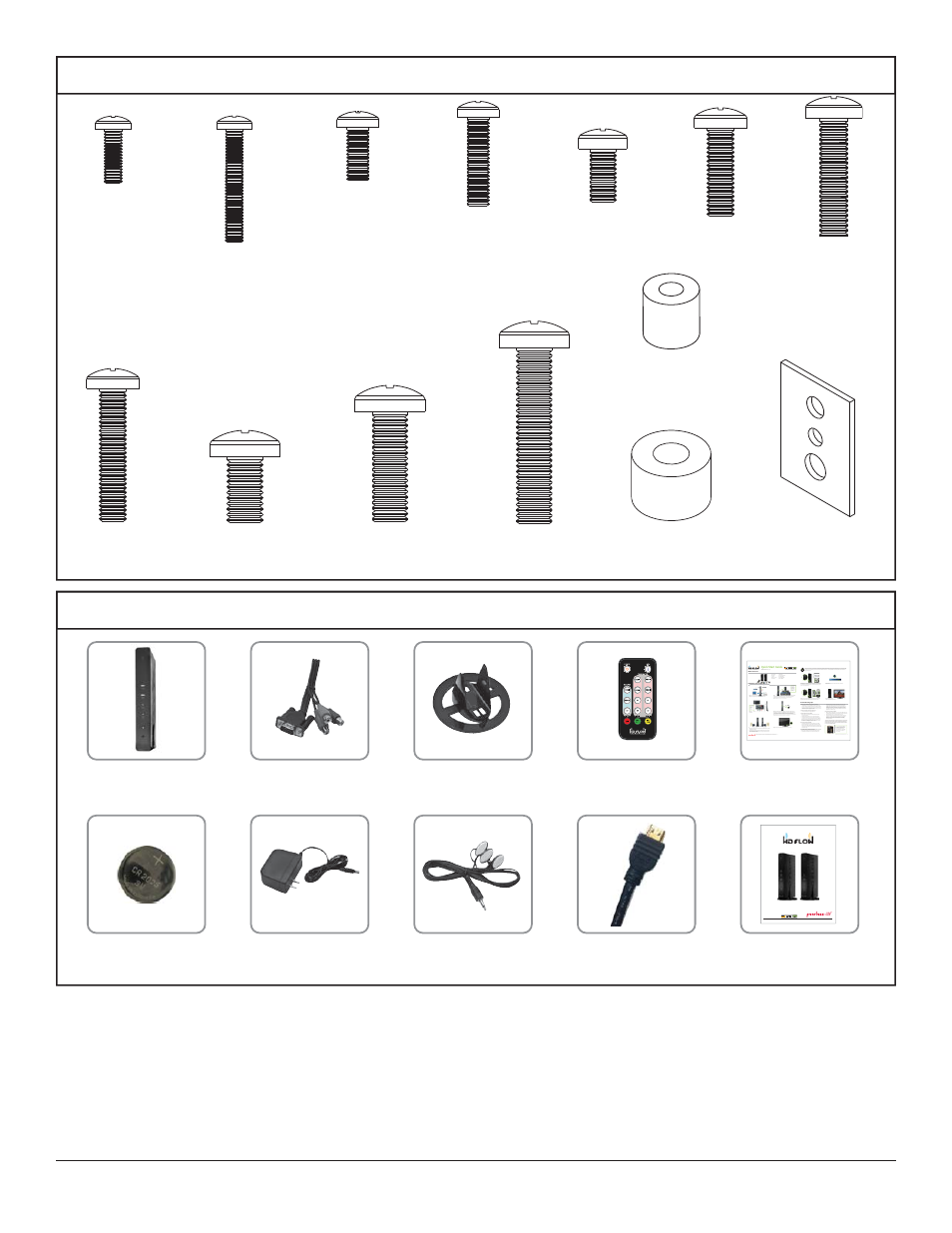 Adapter bracket fasteners, Additional wireless components | Peerless-AV WL-SA761PU-200 - Installation User Manual | Page 4 / 23