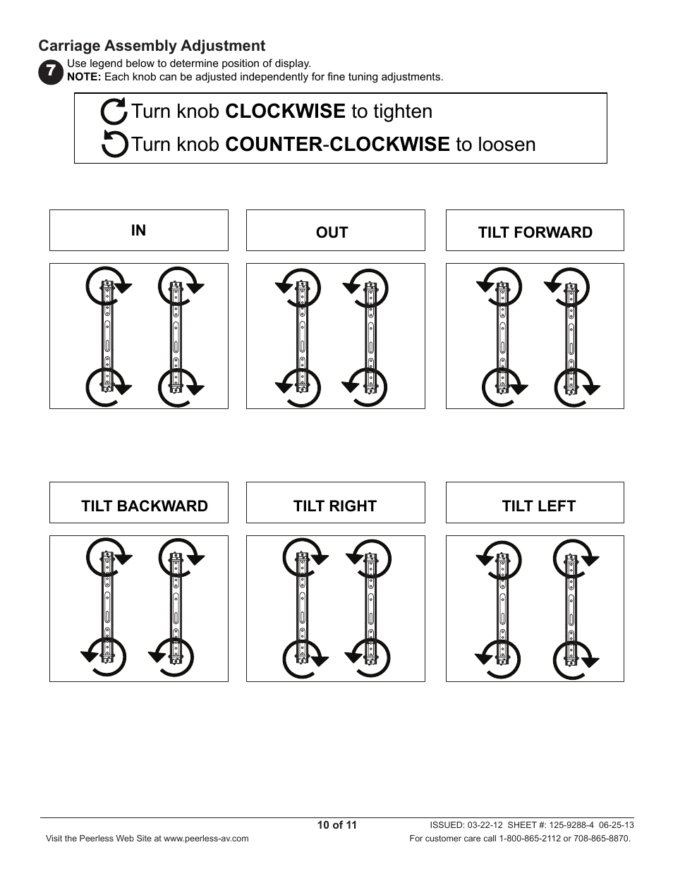 Peerless-AV DS-VW665 - Installation User Manual | Page 10 / 11