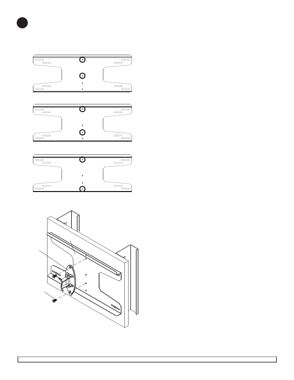 Mounting arm assembly to wall plate | Peerless-AV WSP701 - Installation User Manual | Page 3 / 9