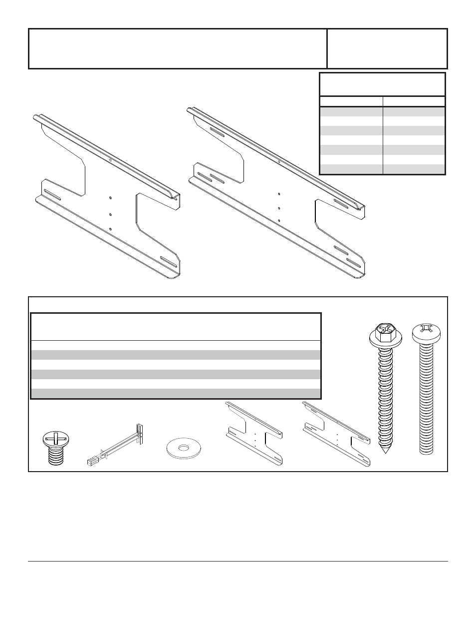 Lista de piezas, Be a, Dc f | Herramientas necesarias para el ensamblaje | Peerless-AV WSP701 - Installation User Manual | Page 4 / 9