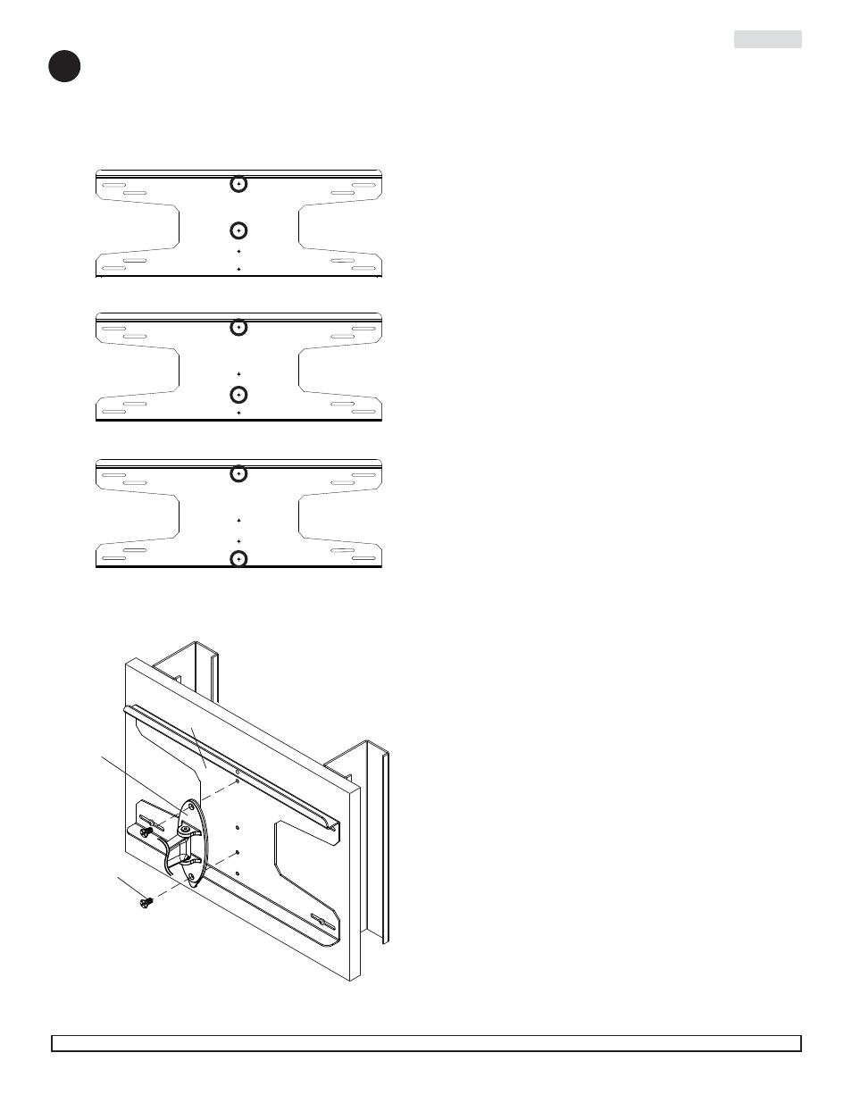 Fíjela la montaje a la placa de pared | Peerless-AV WSP701 - Installation User Manual | Page 6 / 9