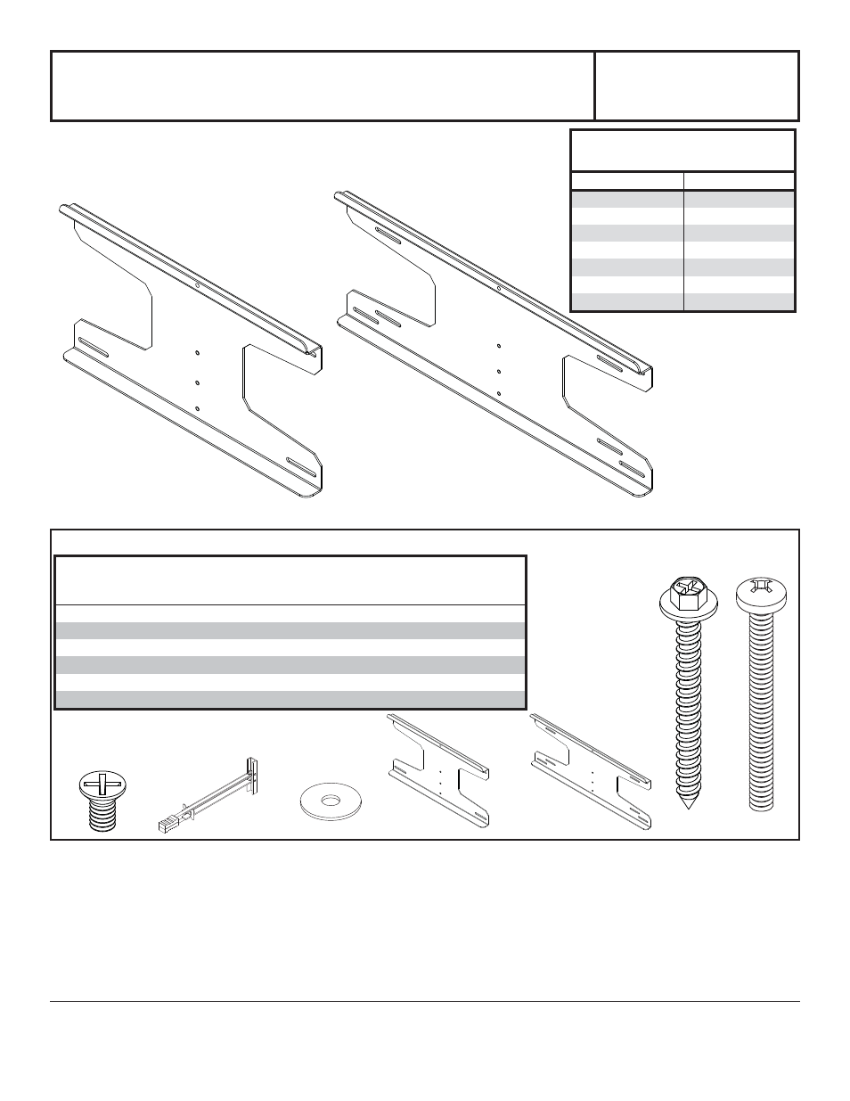 Liste des pièces, Be a, Dc f | Outils nécessaires au montage | Peerless-AV WSP701 - Installation User Manual | Page 7 / 9