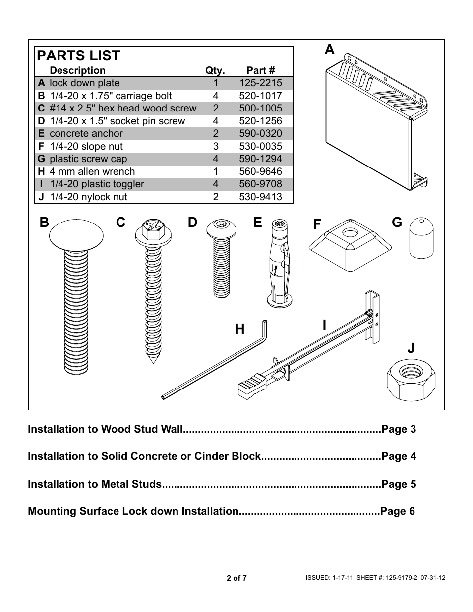 Peerless-AV GC-WII - Installation User Manual | Page 2 / 7