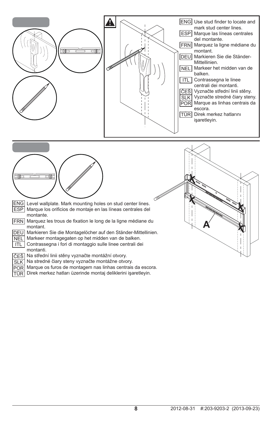 1a-1 1a-2 | Peerless-AV STL646 - Installation User Manual | Page 8 / 20