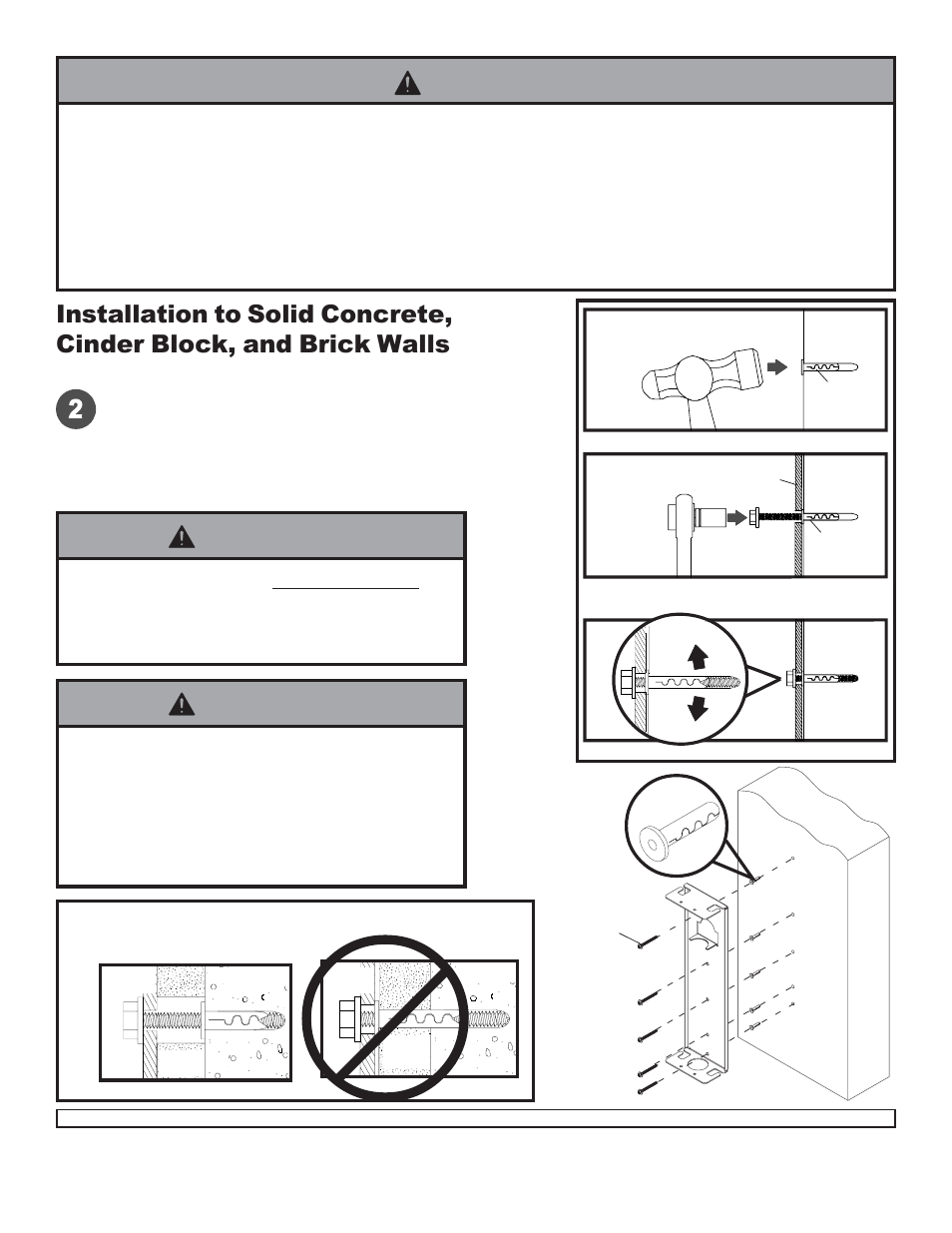 Warning | Peerless-AV PM610 - Installation User Manual | Page 3 / 10