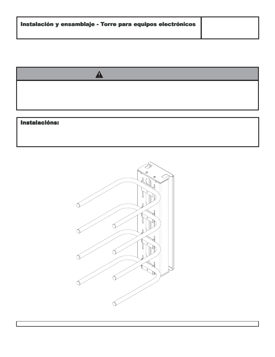 Advertencia | Peerless-AV PM610 - Installation User Manual | Page 6 / 10