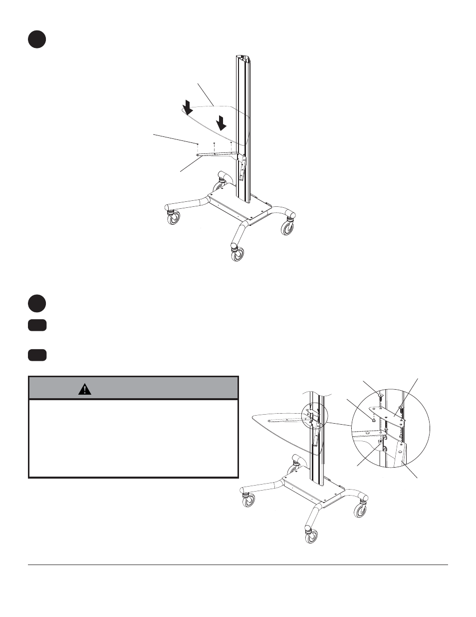 Warning, Ik c, Dc aa m | Peerless-AV SR560G - Installation User Manual | Page 8 / 13