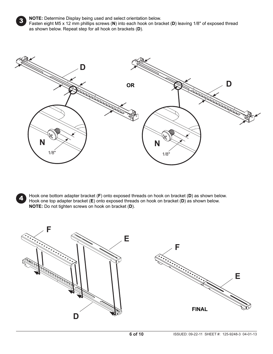 Peerless-AV DS-VW660-2X2 - Installation User Manual | Page 6 / 10
