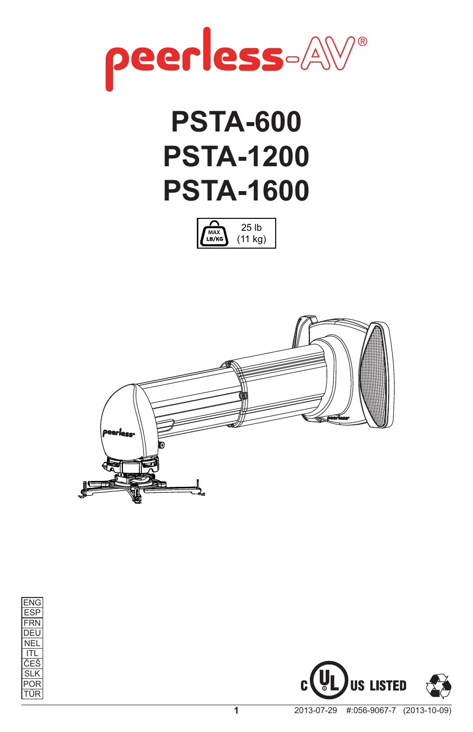 Peerless-AV PSTA-600 - Installation User Manual | 28 pages