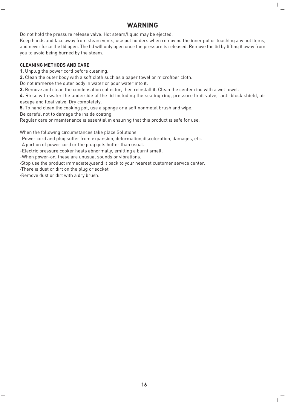 Warning | TELEFUNKEN TLF CO 601 User Manual | Page 17 / 45