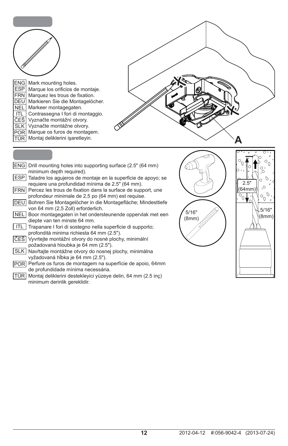 2c-1, A2c-2 | Peerless-AV PRSS-UNV-W - Installation User Manual | Page 12 / 24