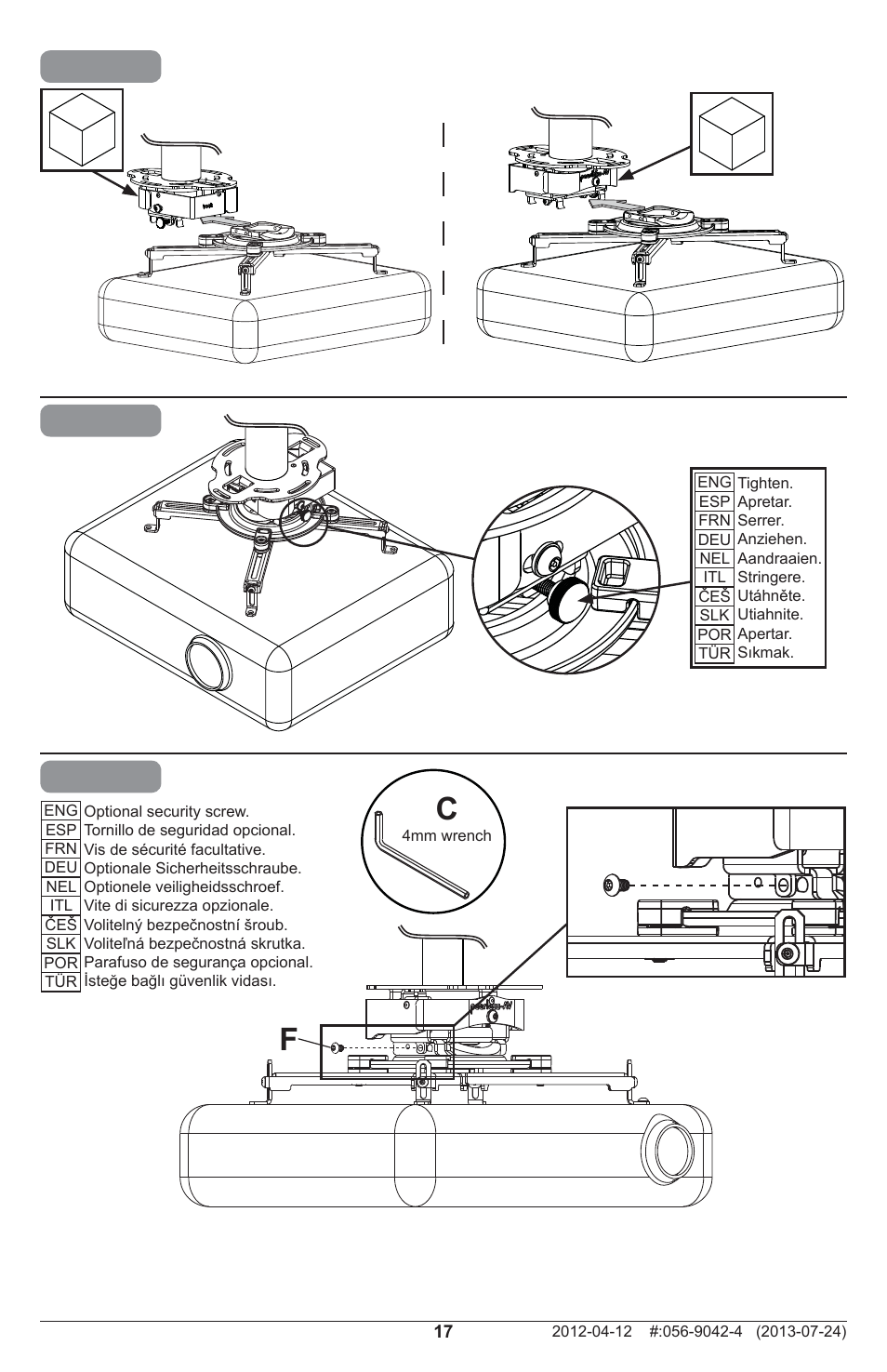 Peerless-AV PRSS-UNV-W - Installation User Manual | Page 17 / 24