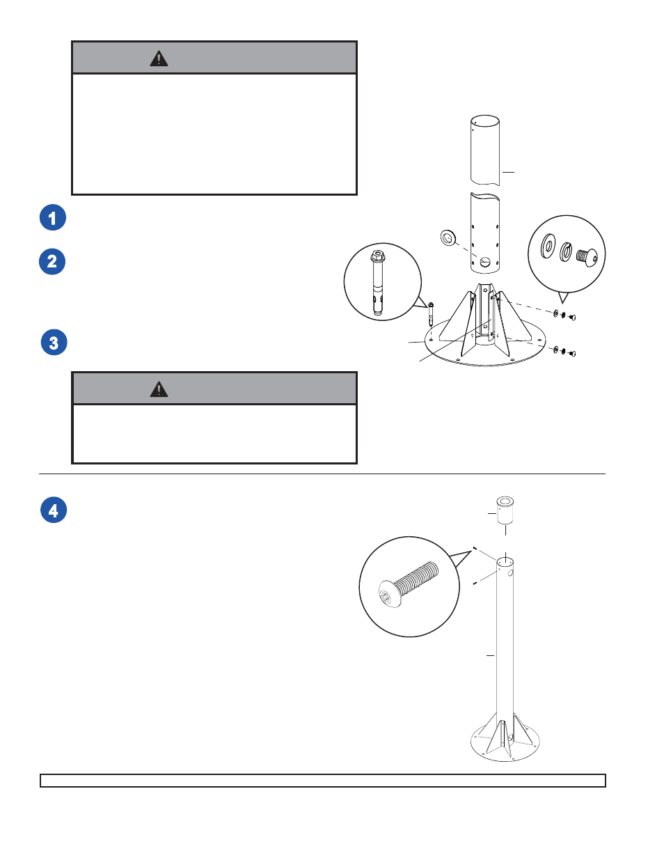 Warning | Peerless-AV COL810P - Installation User Manual | Page 2 / 6