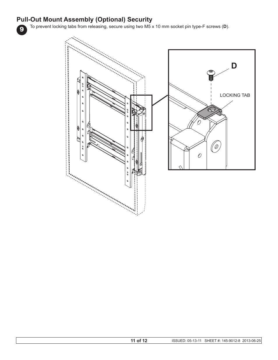 Peerless-AV DS-VW765-POR - Installation User Manual | Page 11 / 12