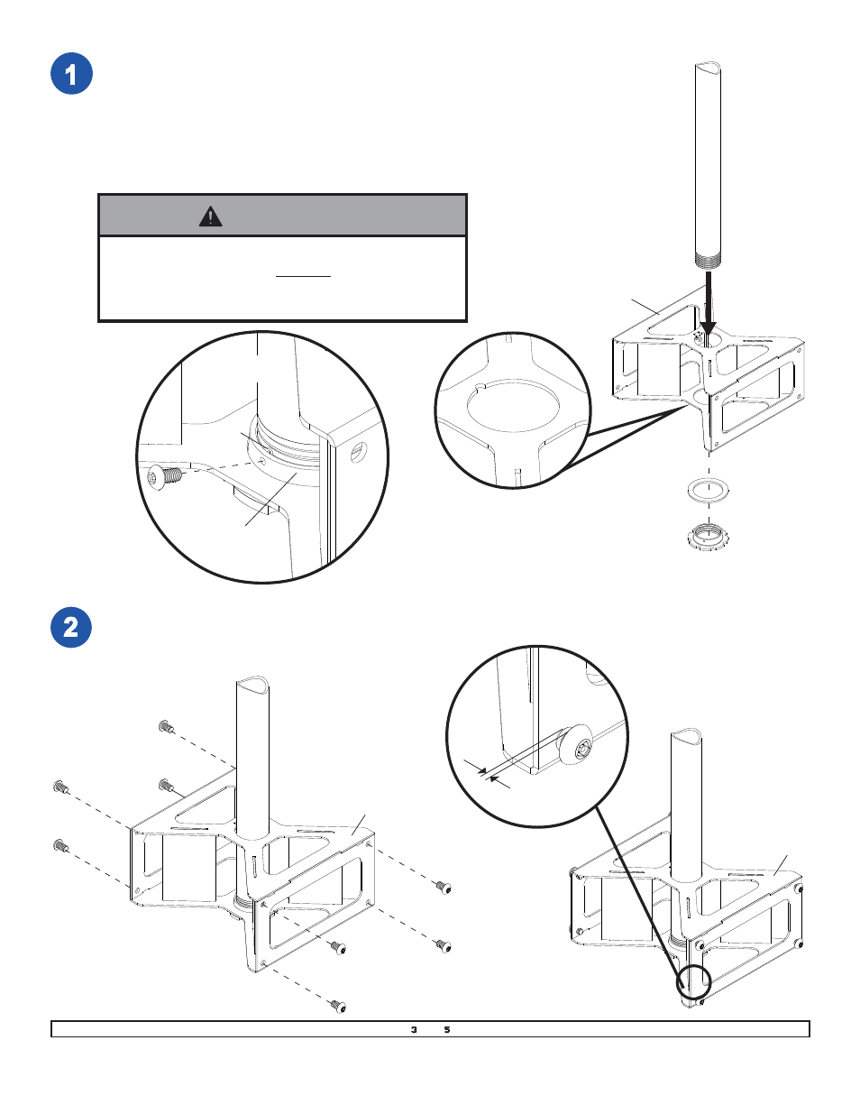 Warning | Peerless-AV PLB-1 - Installation User Manual | Page 3 / 5