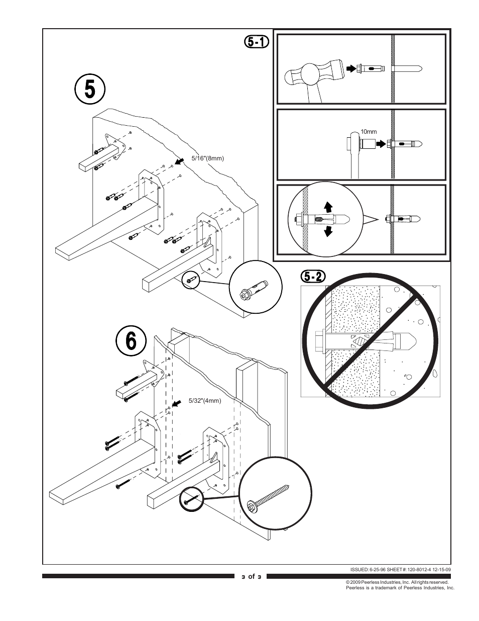 Peerless-AV ACC210 - Installation User Manual | Page 3 / 3