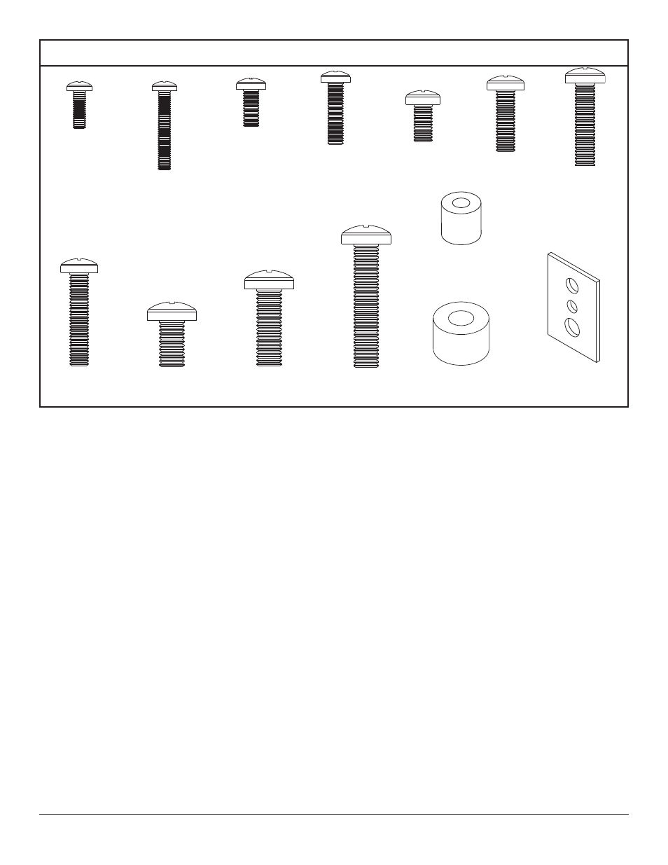 Adapter bracket fasteners | Peerless-AV SA771PU-AW - Installation User Manual | Page 4 / 56