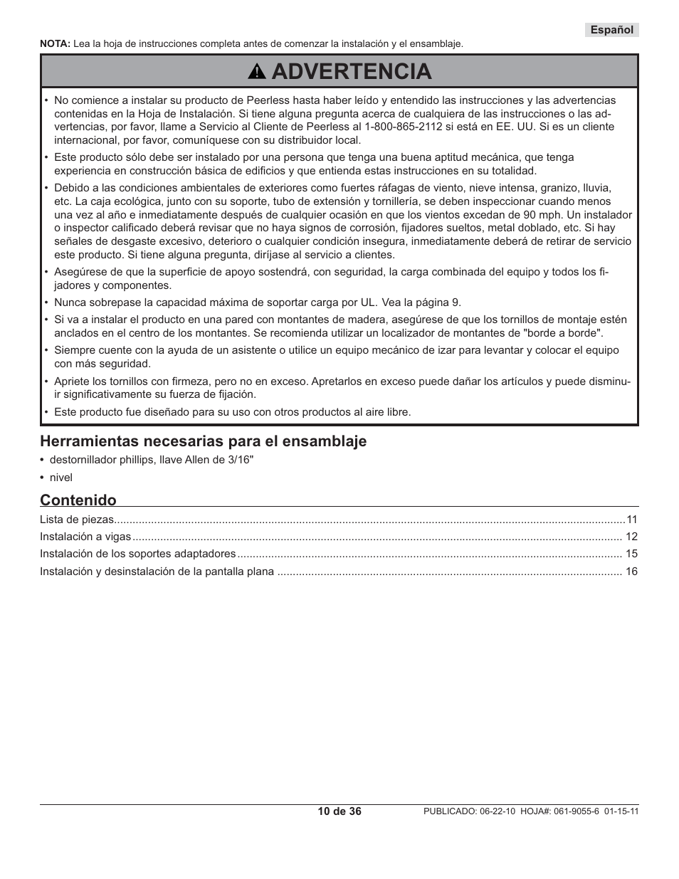 Peerless-AV ECMU-04-I-S - Installation User Manual | Page 10 / 36