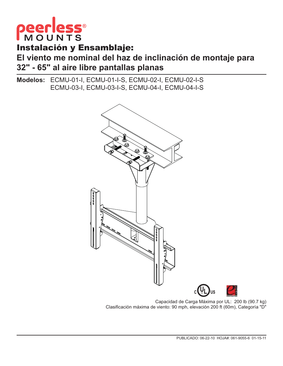 Peerless-AV ECMU-04-I-S - Installation User Manual | Page 9 / 36