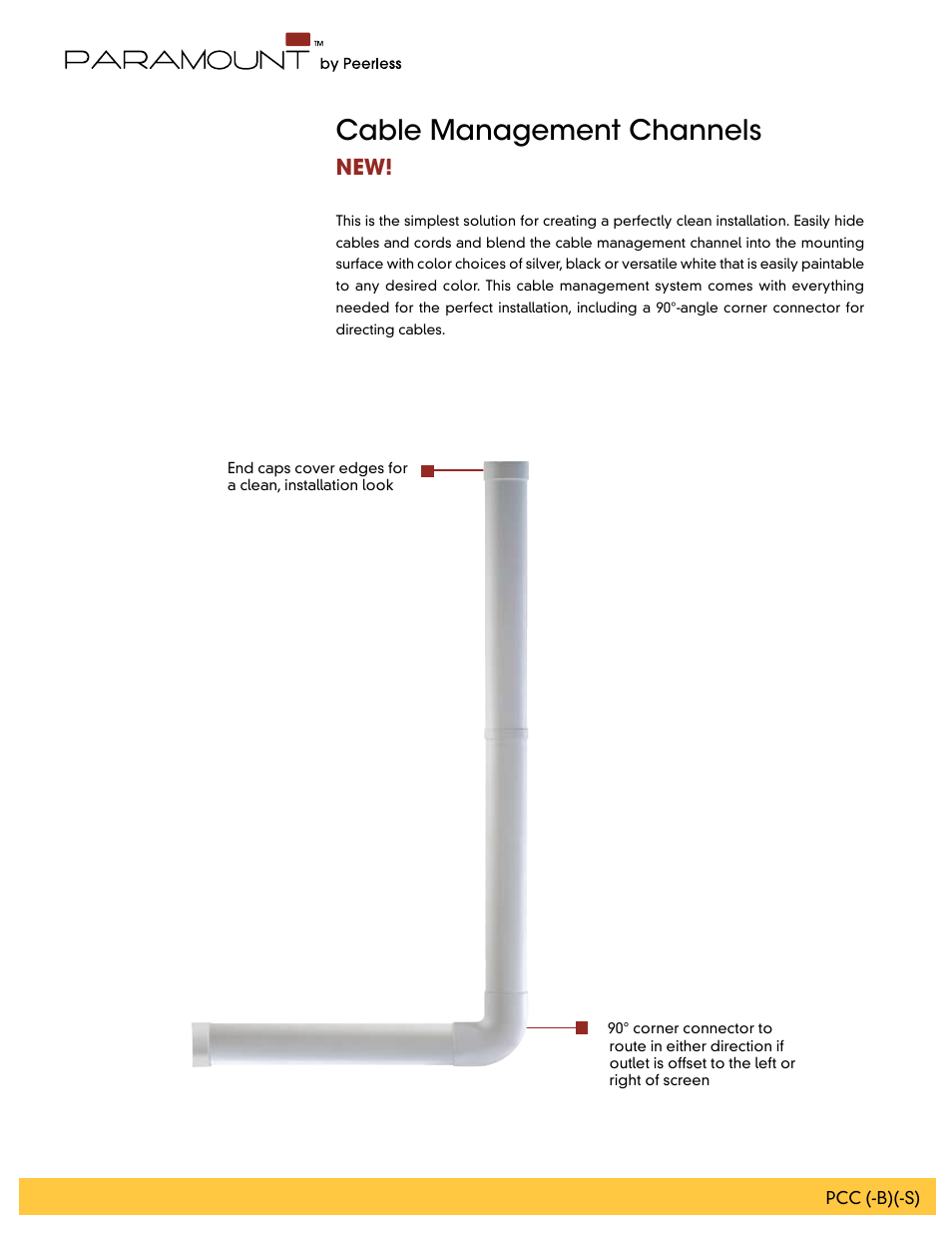 Peerless-AV PCC-S  - Sell Sheet User Manual | 2 pages