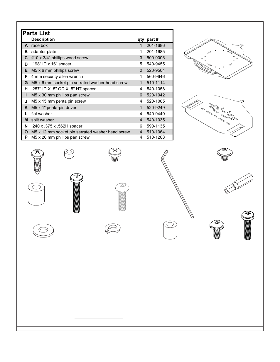 Tools needed for assembly | Peerless-AV HLG442-SH - Installation User Manual | Page 2 / 7