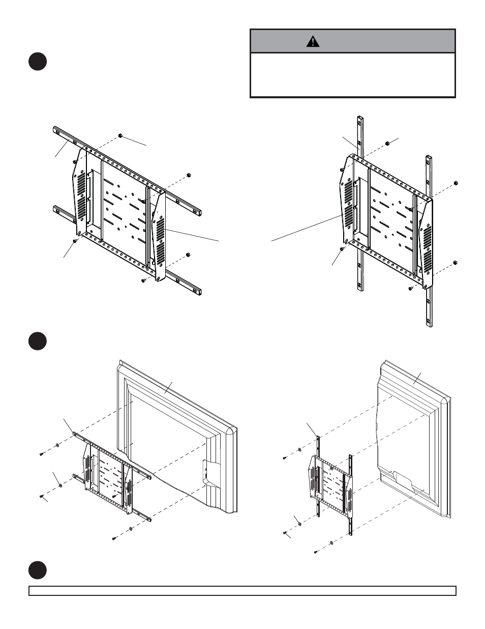 Warning | Peerless-AV ACC-V800X - Installation User Manual | Page 3 / 4