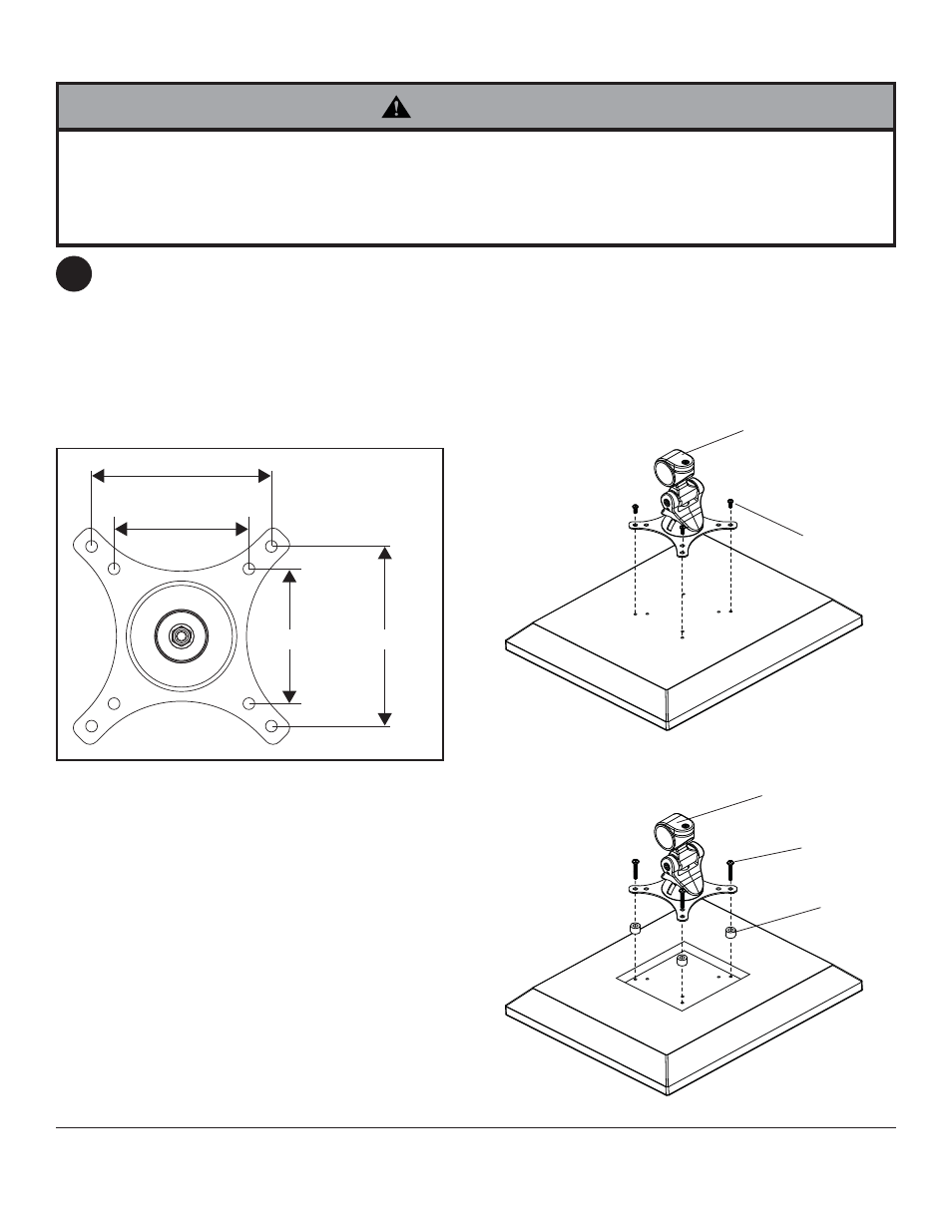 Warning, Bg h f | Peerless-AV LCT100S - Installation User Manual | Page 5 / 8