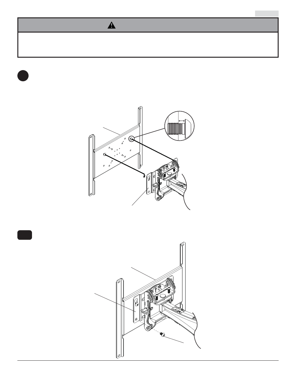 Advertencia, Instalación de la pantalla plana 4, Fi g. 4.1 | Fi g. 4.2 | Peerless-AV SA761P - Installation User Manual | Page 17 / 32
