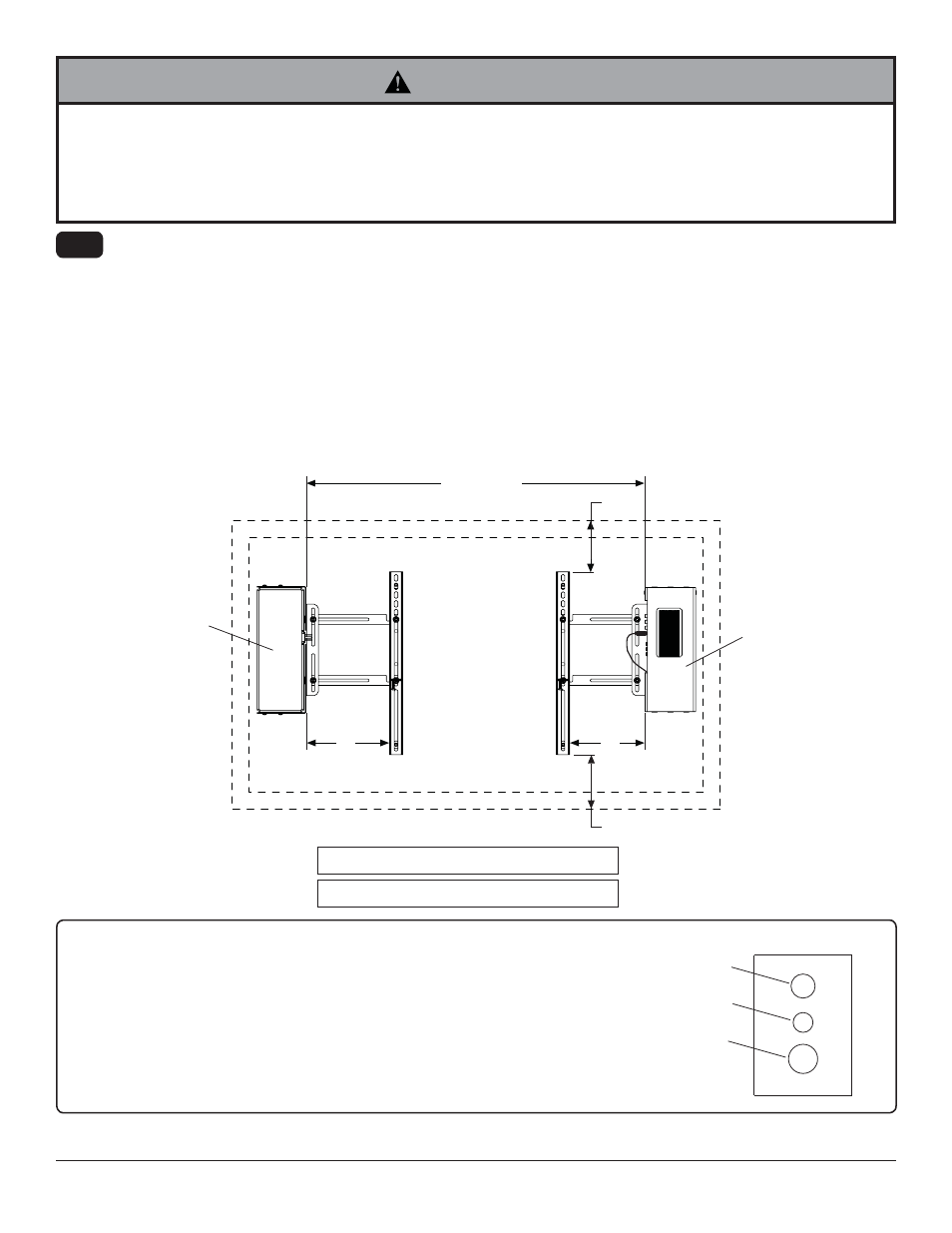 Warning, Installing adapter brackets to universal plate | Peerless-AV HDS-IWK-200 - Installation User Manual | Page 17 / 24