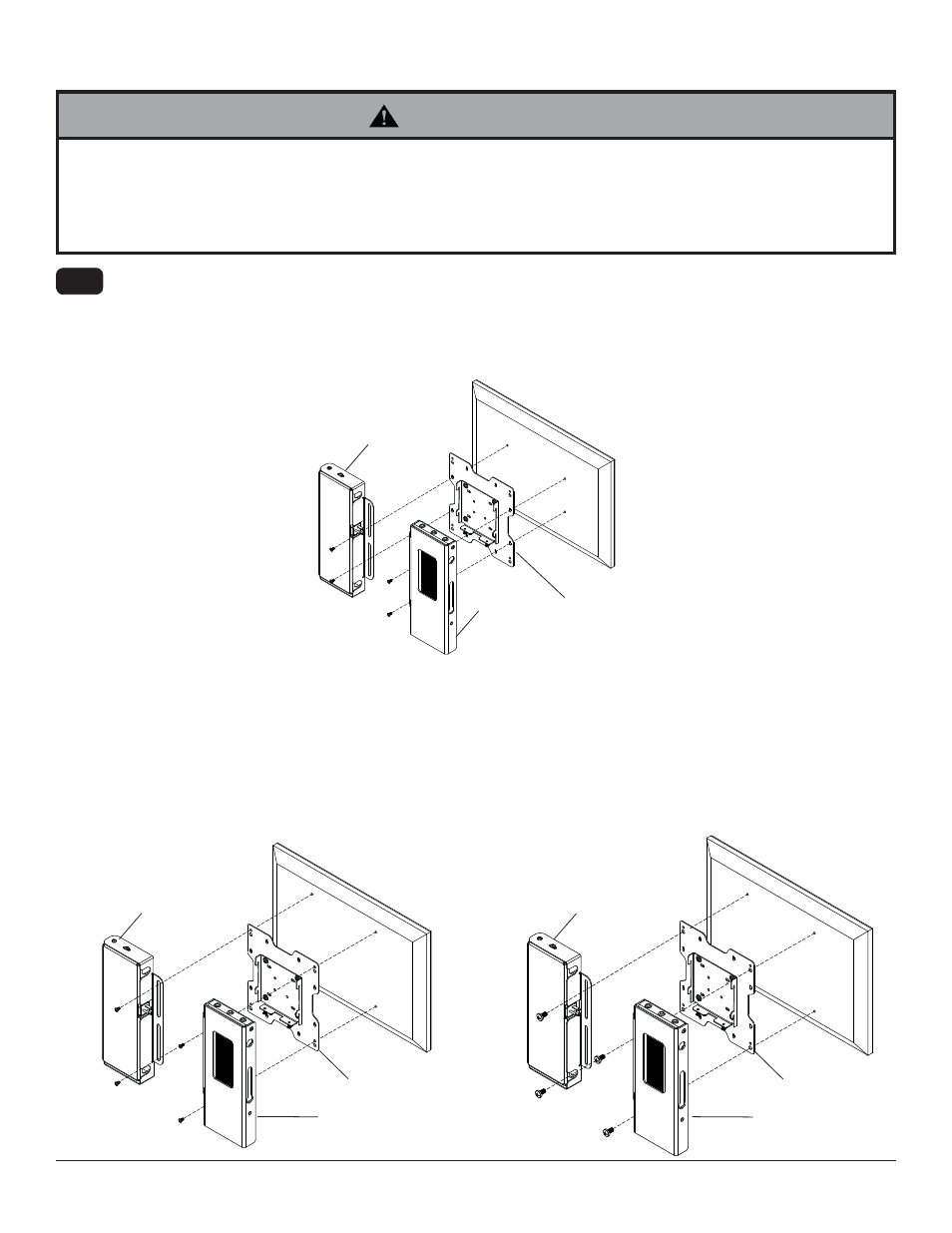Warning | Peerless-AV HDS-IWK-200 - Installation User Manual | Page 19 / 24