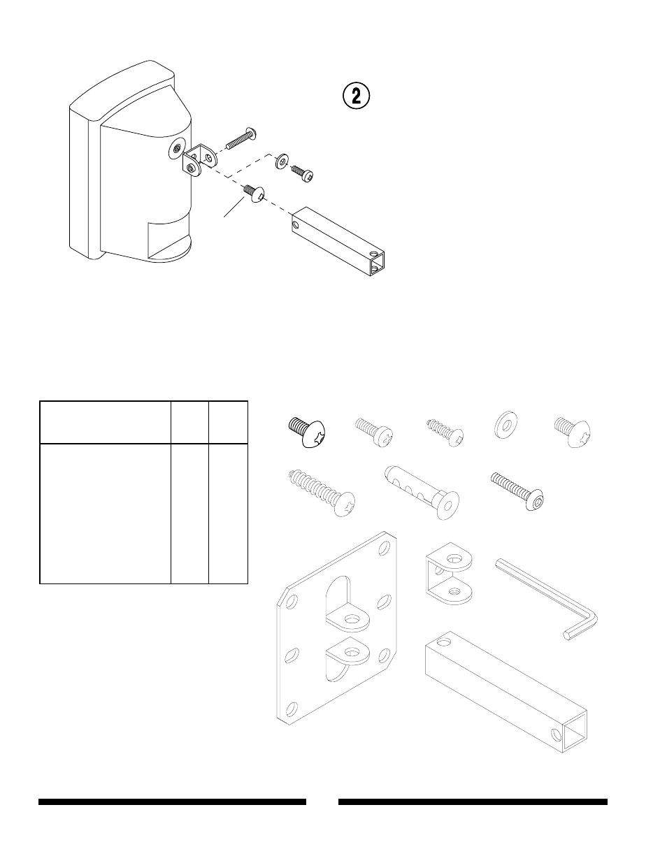 Parts list, Dl k h a | Peerless-AV SPK810 - Installation User Manual | Page 2 / 2