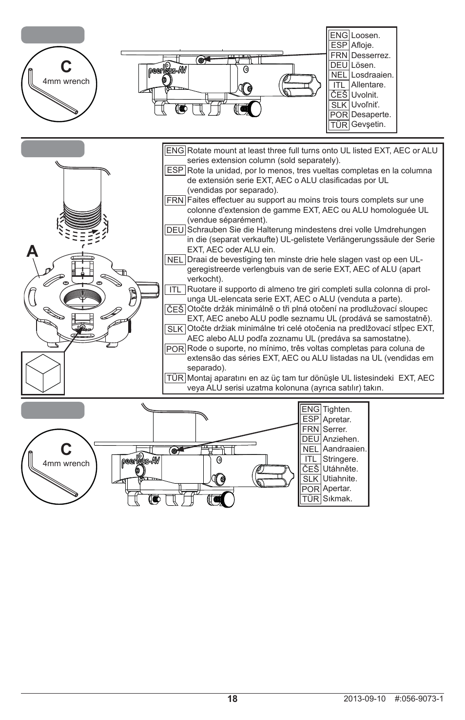 Peerless-AV PRGS-455 - Installation User Manual | Page 18 / 28