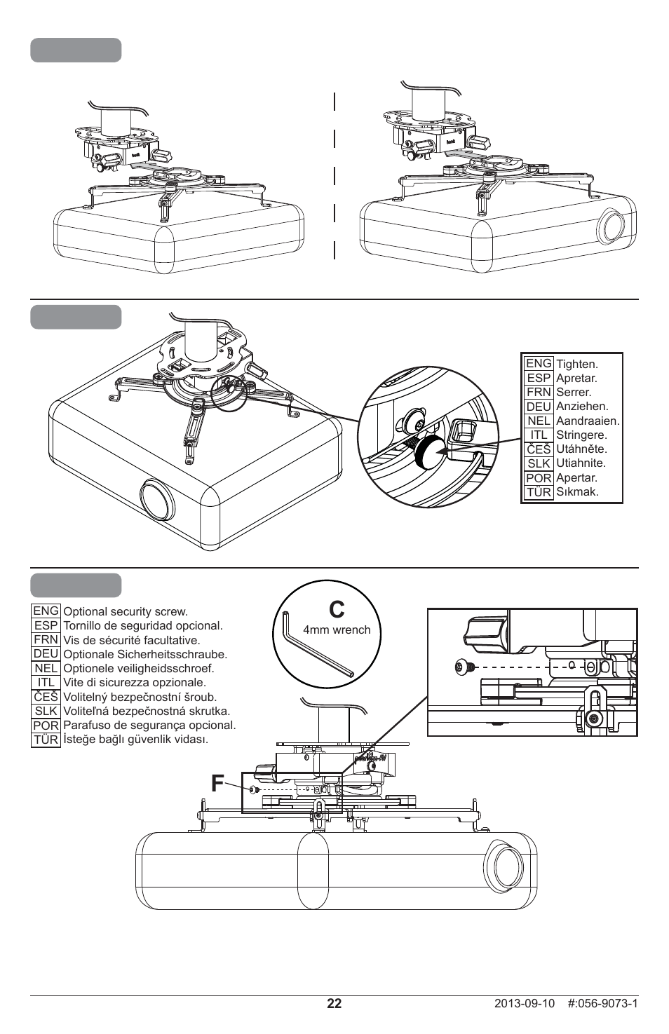 Peerless-AV PRGS-455 - Installation User Manual | Page 22 / 28