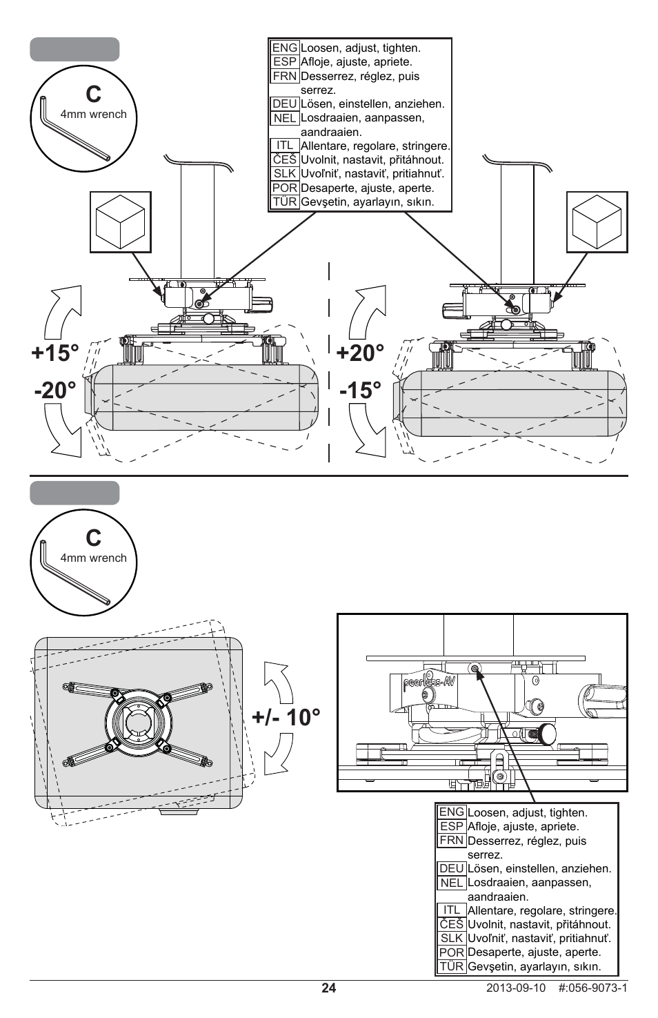 Peerless-AV PRGS-455 - Installation User Manual | Page 24 / 28