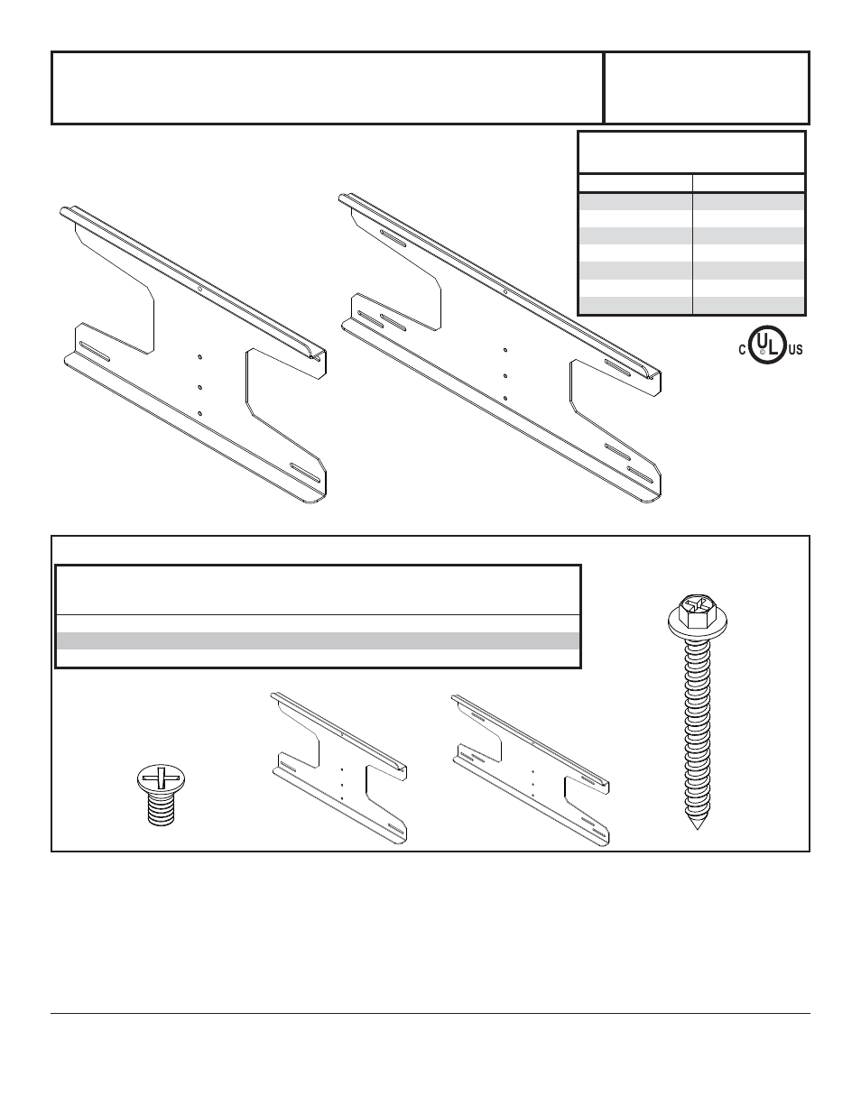 Lista de piezas, Bc a, Herramientas necesarias para el ensamblaje | Peerless-AV WSP701 - Installation User Manual | Page 3 / 6