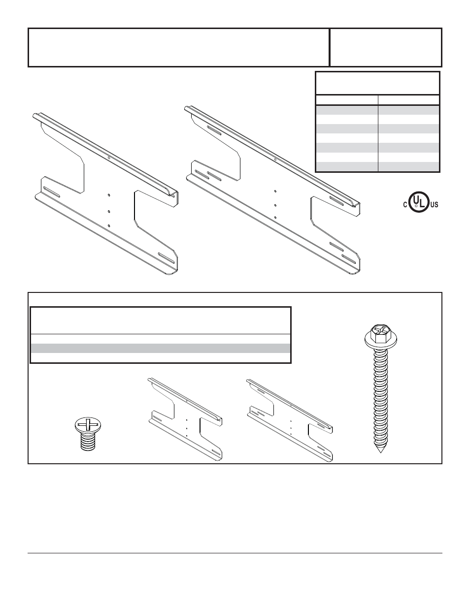 Liste des pièces, Bc a, Outils nécessaires au montage | Peerless-AV WSP701 - Installation User Manual | Page 5 / 6