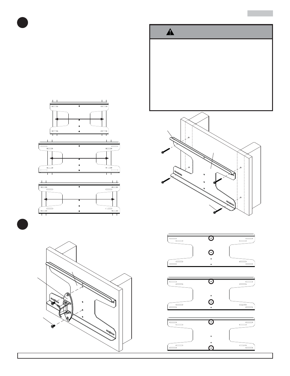 Avertissement, Ab a | Peerless-AV WSP701 - Installation User Manual | Page 6 / 6