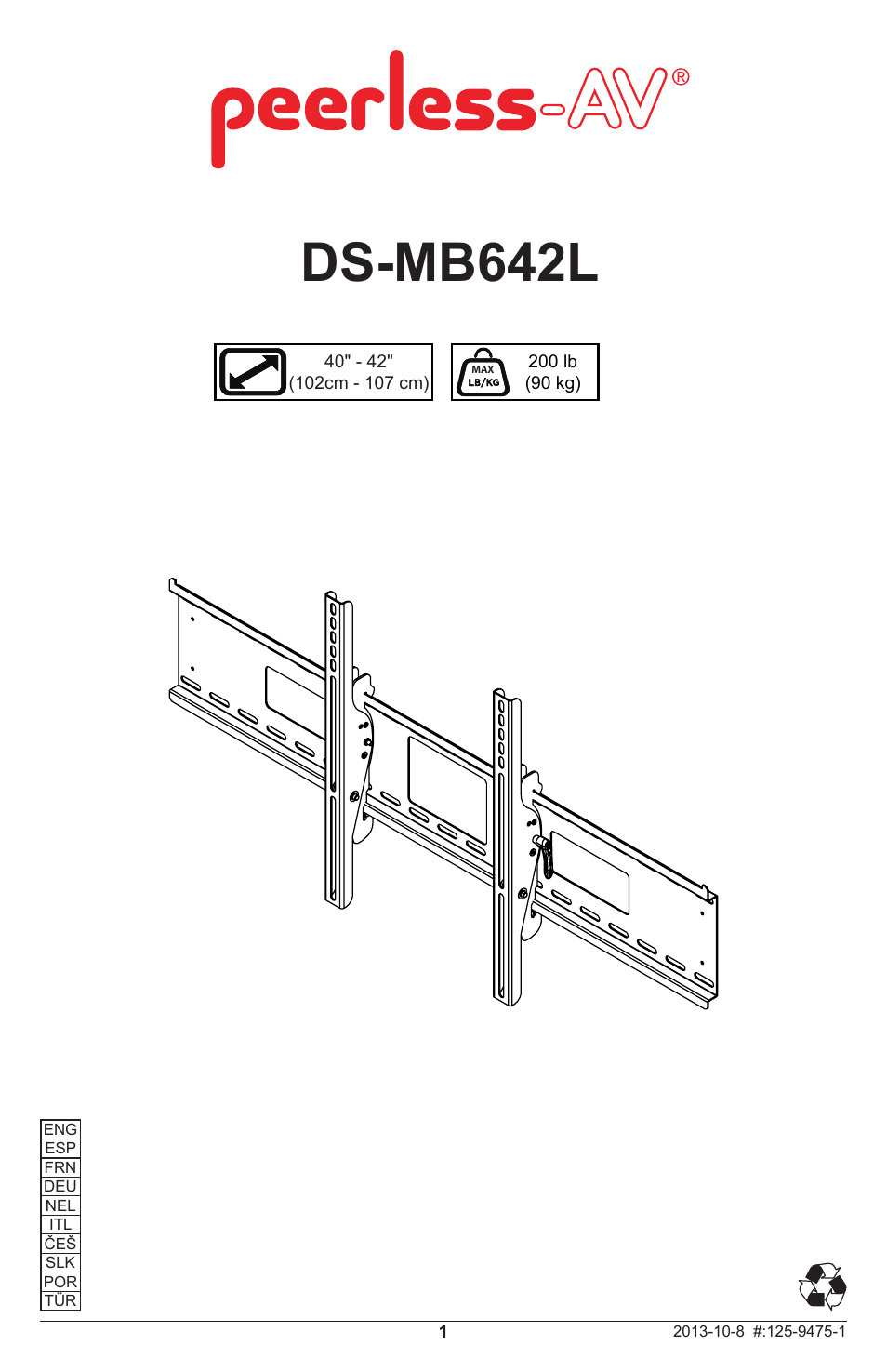 Peerless-AV DS-MB642L - Installation User Manual | 24 pages