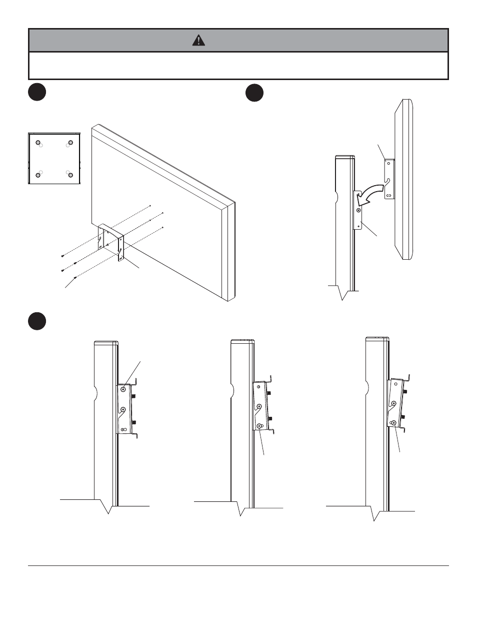 Warning, Bl l l | Peerless-AV SGLS01 - Installation User Manual | Page 11 / 35
