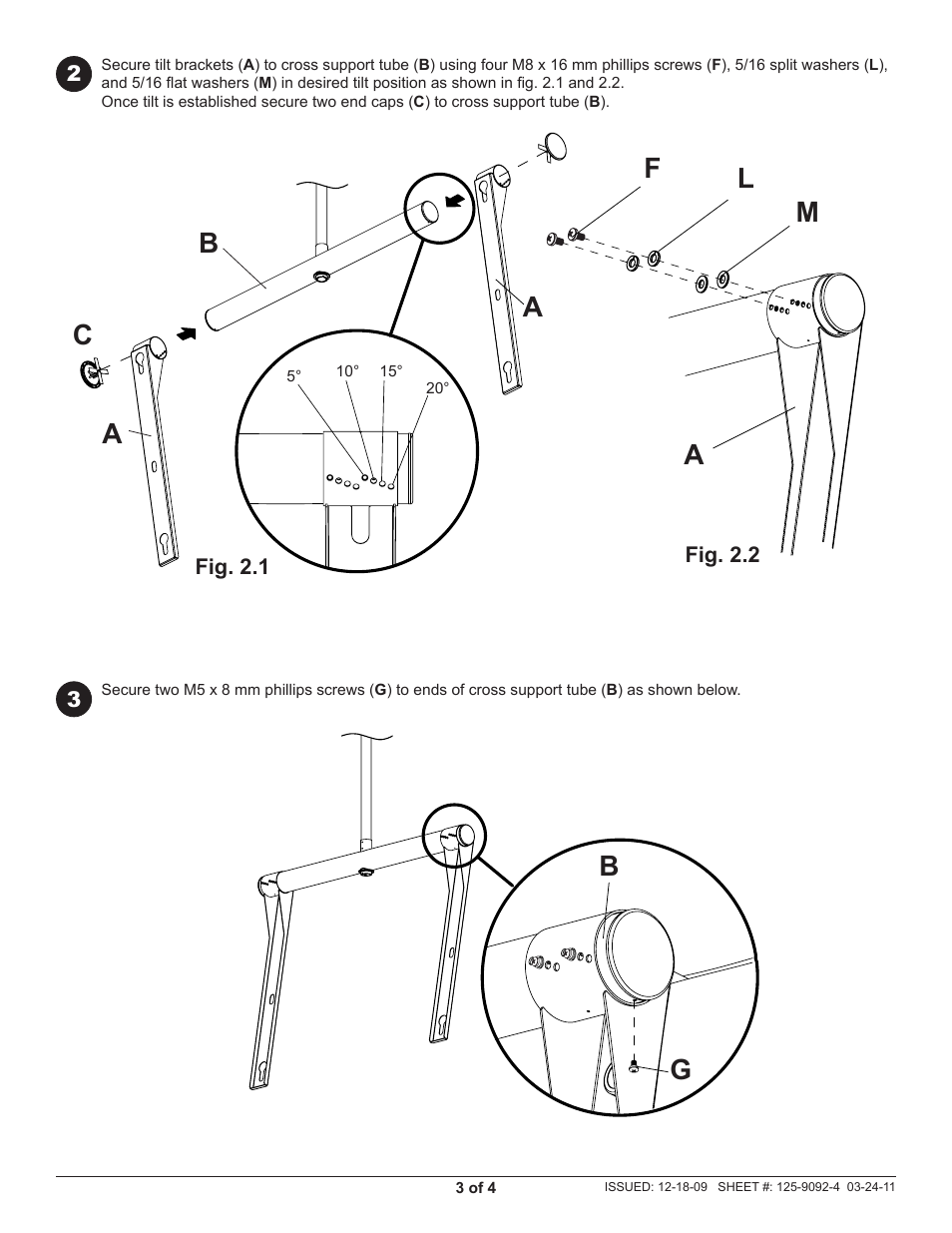 Peerless-AV PANA-85CEIL - Installation User Manual | Page 3 / 4