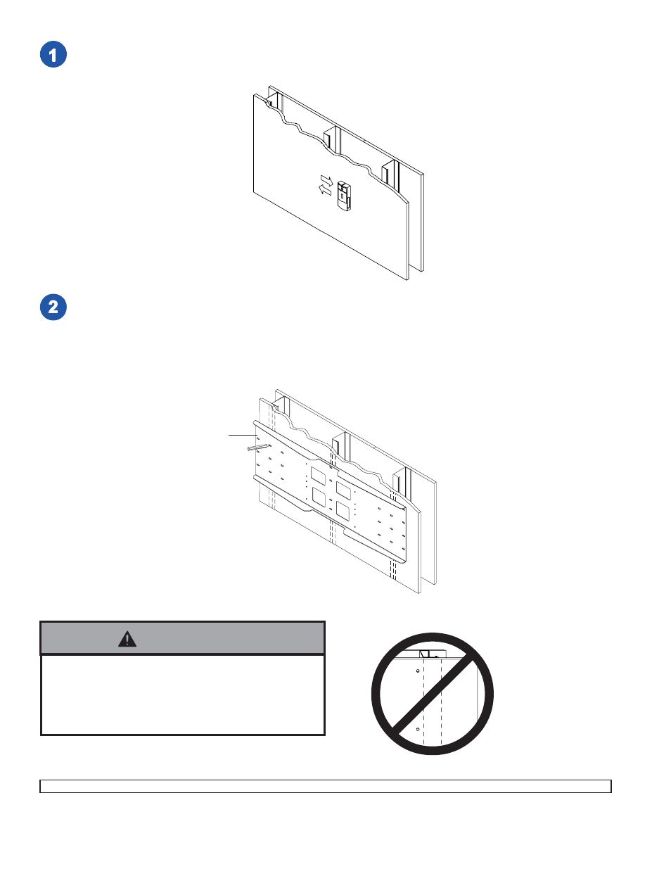 Warning | Peerless-AV WSP724-W - Installation User Manual | Page 2 / 4