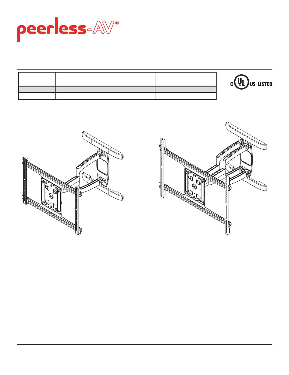 Peerless-AV SAX772PU - Installation User Manual | 41 pages