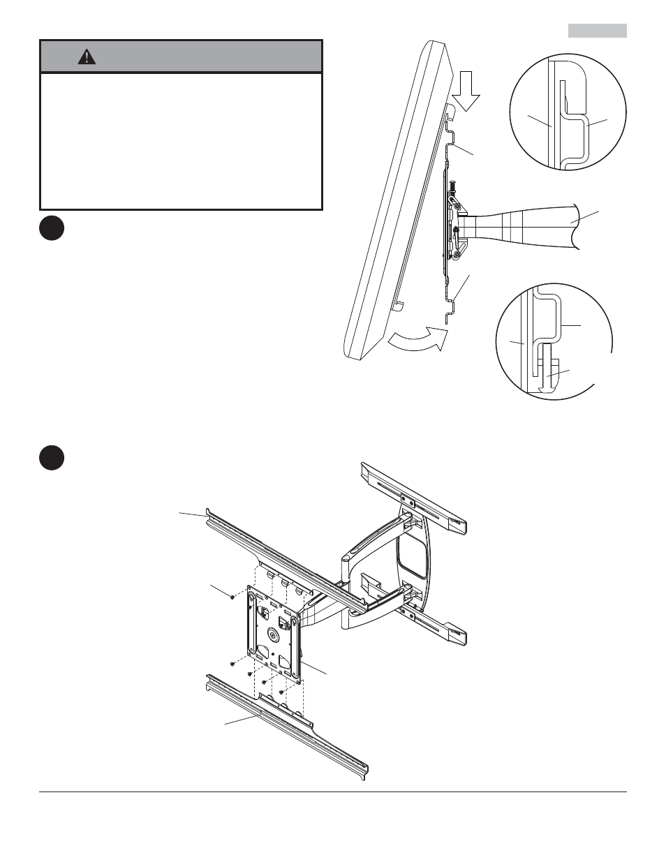 Avertissement, Ba a a, Fi g. 4.1 coupe transversale détail 1 | Peerless-AV SAX772PU - Installation User Manual | Page 35 / 41