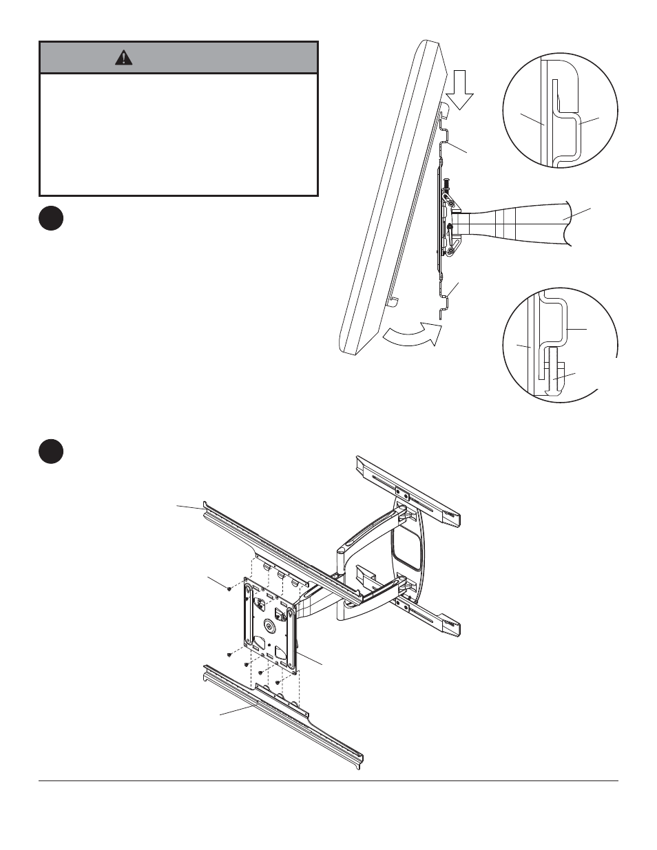 Warning, Ba a a | Peerless-AV SAX772PU - Installation User Manual | Page 9 / 41
