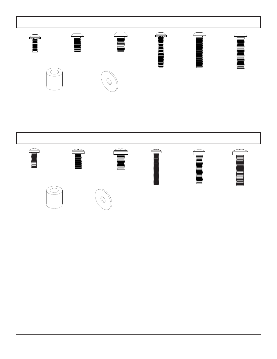 Security adapter bracket fasteners, Phillips adapter bracket fasteners | Peerless-AV PLP-UNM-S - Installation User Manual | Page 2 / 5